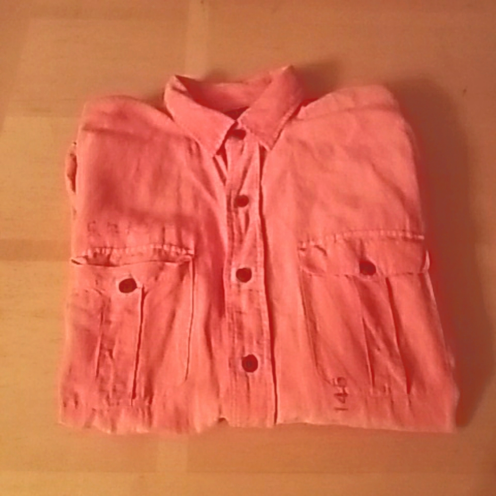 🐇🐇POLO RALPH LAUREN SILK LINEN BUTTON DWN DRAGON N RL LOGO SIZE M